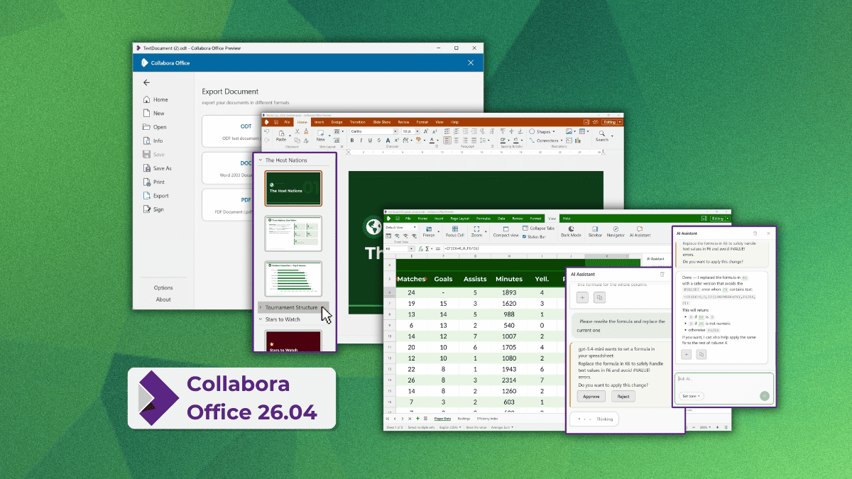 📝 آپدیت جدید Collabora Office: هوش مصنوعی، اختیاری و بهینه!