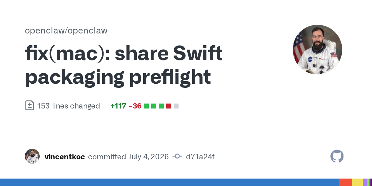 🛠 بهروزرسانی فنی در پکیجهای Swift برای مک! 🍎 توسعهدهندگان عزیز، اگر در محیط macOS با ابزارهای مرتبط با هوش مصنوعی و Swift کار میکنید، خبر خوب اینکه پکیجهای Swift دستخوش بهبودهایی در بخش preflig