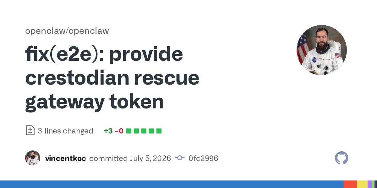 🛠 بهبود امنیت و دسترسی در سیستم‌های هوش مصنوعی: ارائه توکن Crestodian Rescue Gateway