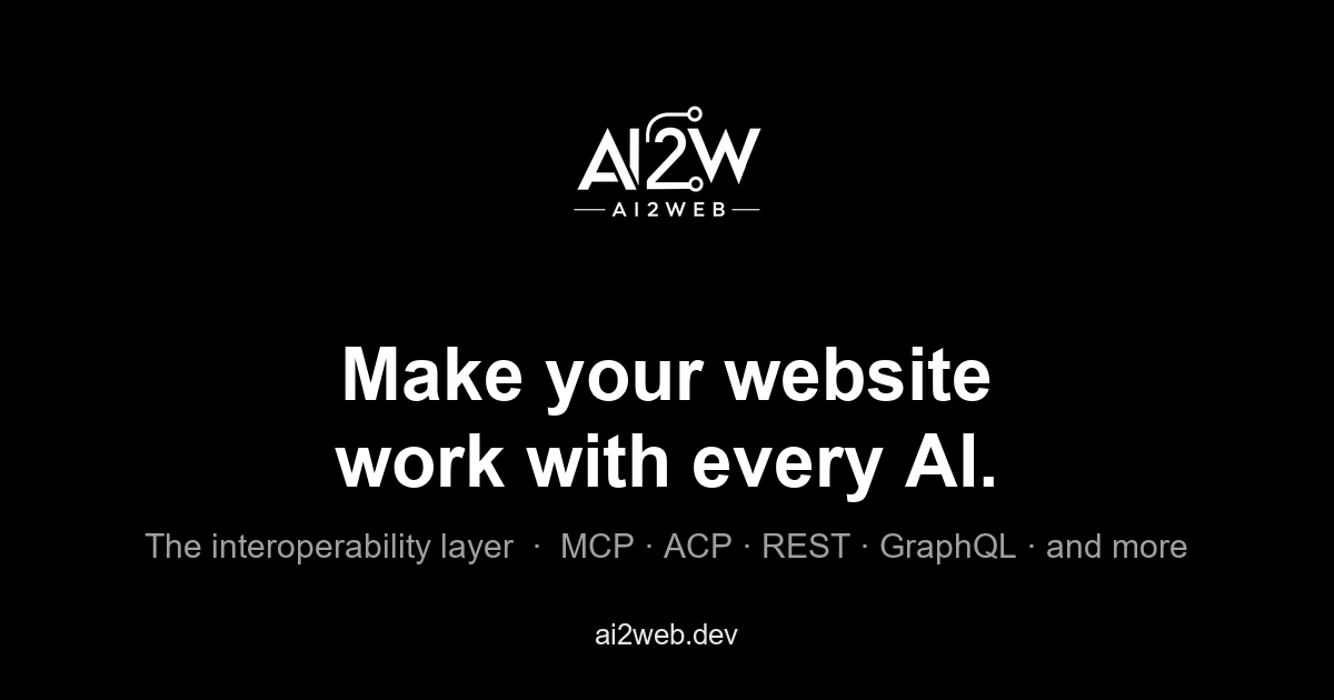 🌐 معرفی پروتکل AI2Web: پل ارتباطی هوشمند بین وب‌سایت‌ها و ایجنت‌های هوش مصنوعی!