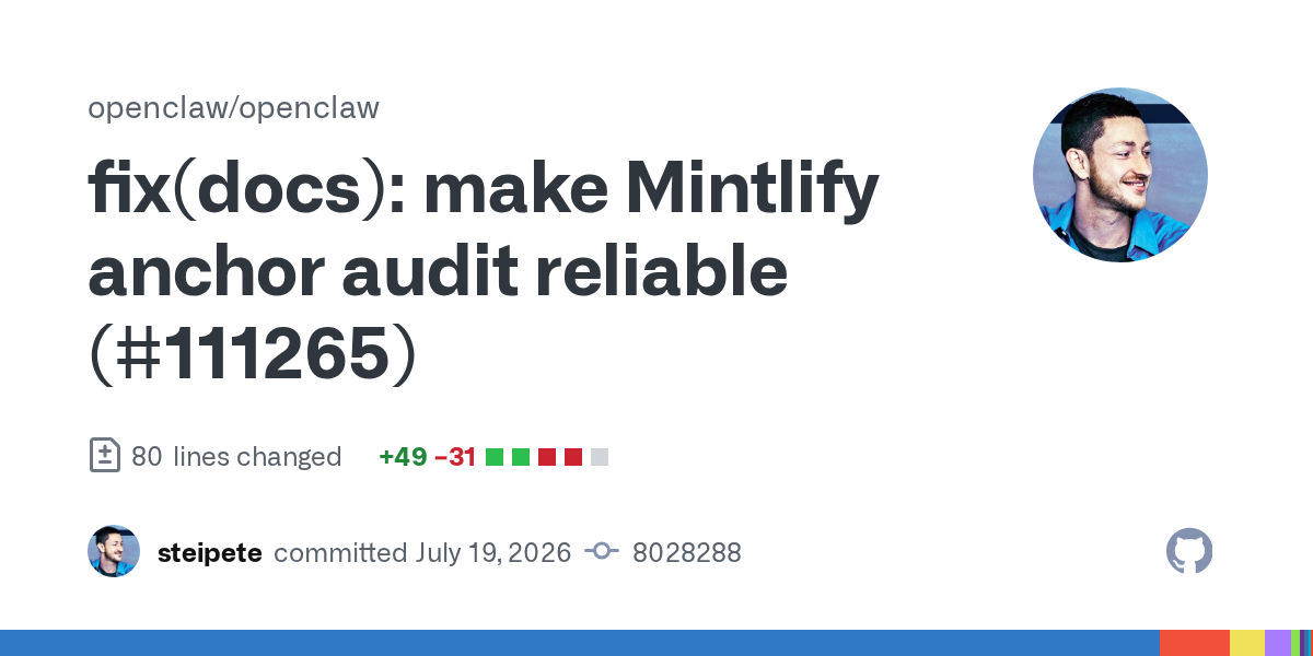 🛠 بهبود در مستندات فنی: رفع باگ در Mintlify