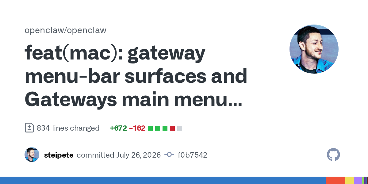🚀 ارتقای تجربه کاربری در مک: اضافه شدن Gateway Menu به محیط کار