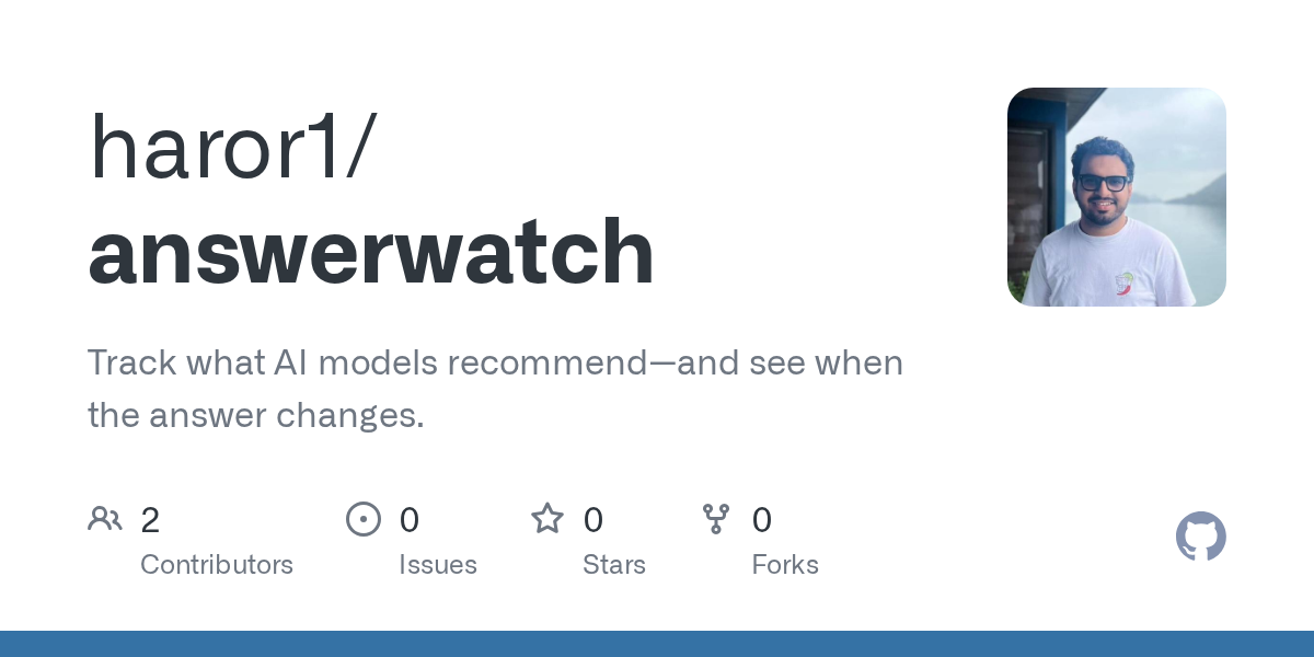 🔍 پایش دقیق رفتار هوش مصنوعی با ابزار Answerwatch!