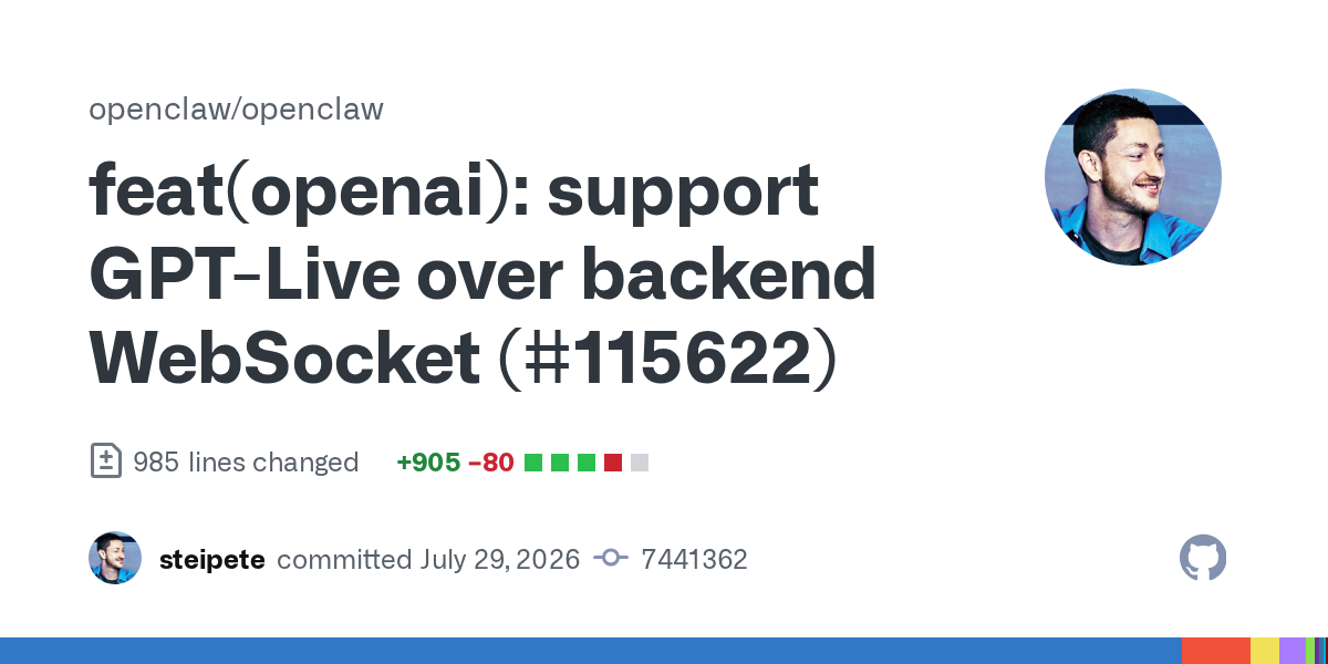 🚀 پشتیبانی از قابلیت GPT-Live با استفاده از WebSocket