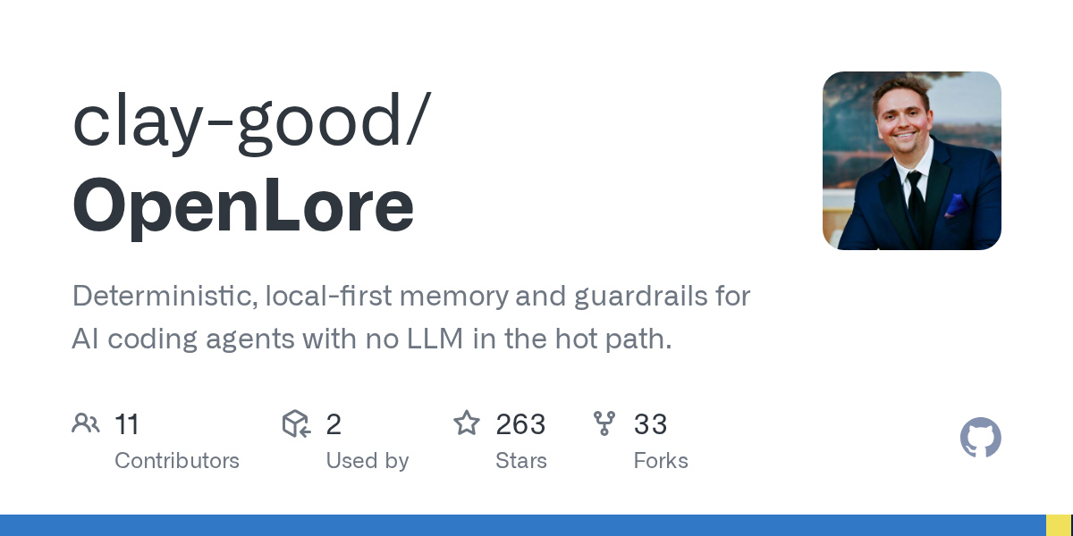 🛠 OpenLore: ابزاری برای مدیریت حافظه و امنیت ایجنت‌های برنامه‌نویس